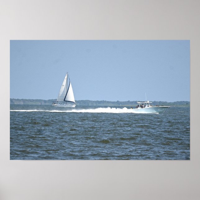 Segelbåt Fotoaffisch Poster (Framsidan)