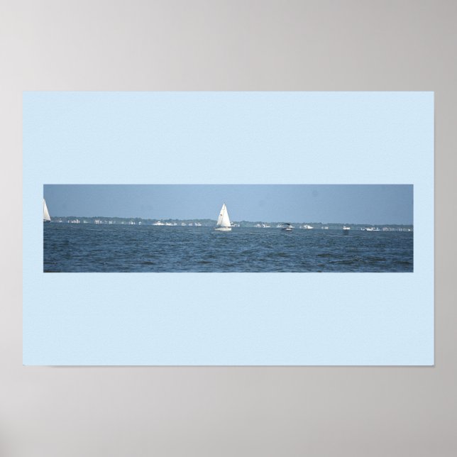 Segelbåt Fotoaffisch Poster (Framsidan)