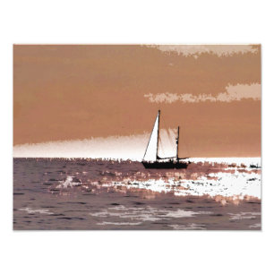 SEGELBÅT FOTOTRYCK