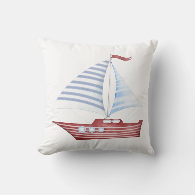 segelbåt Frakt Nautical Pillow Kudde (Framsida)