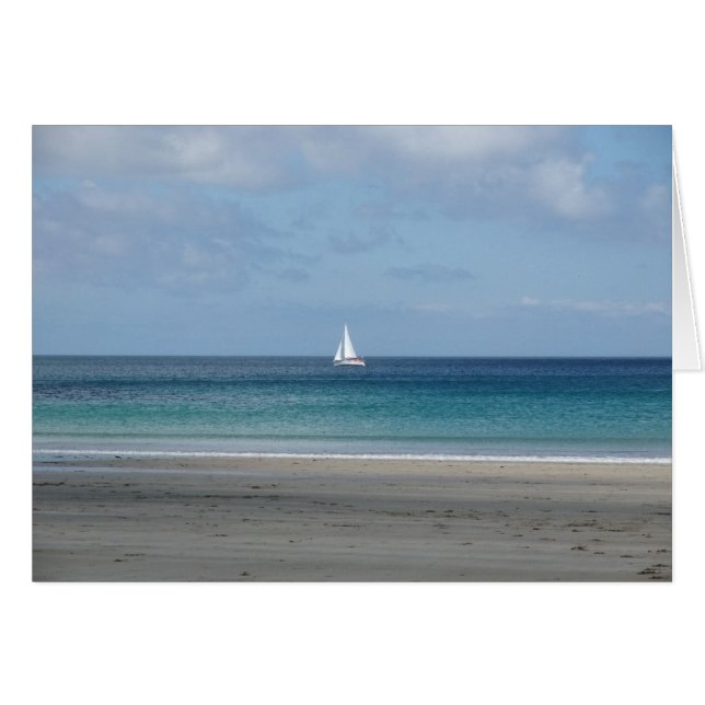 Segelbåt Hälsningskort (Framsidan Horizontal)