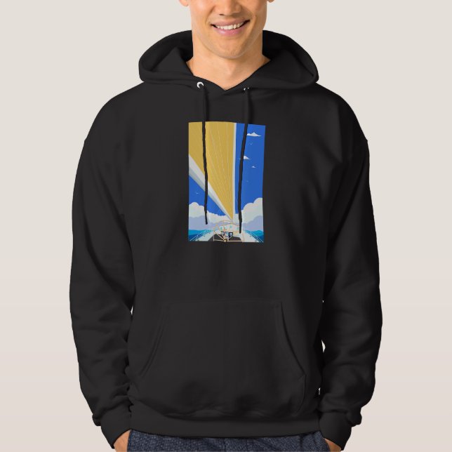 Segelbåt Hoodie (Framsida)