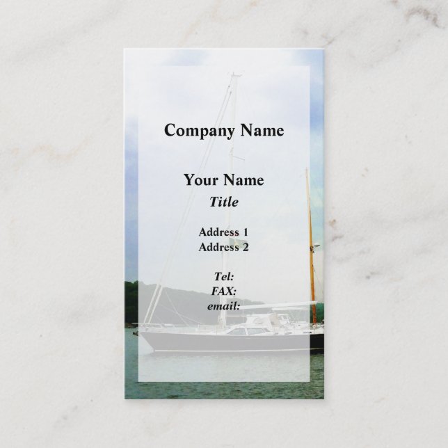 Segelbåt i Anchor Visitkort (Framsida)