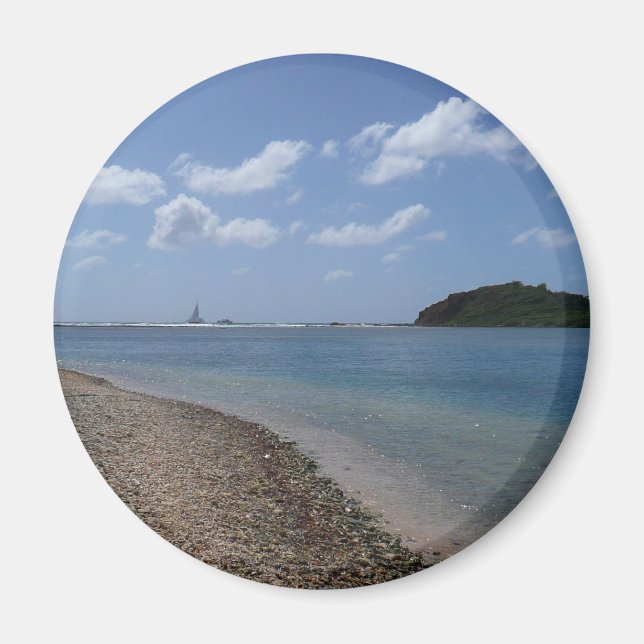 Segelbåt i Avstånd på St. Thomas Magnet (Framsidan)