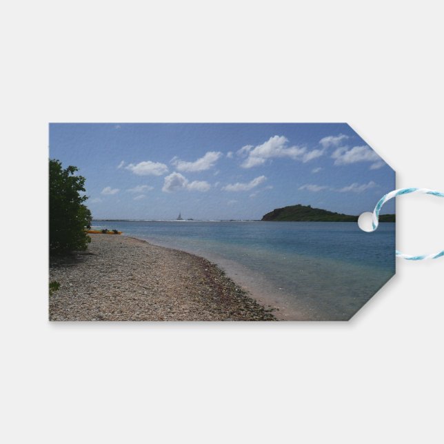 Segelbåt i Avstånd på St. Thomas Presentetikett (Framsidan (Horisontell))