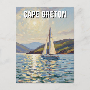 Segelbåt i Cape Breton Island Kanada Vykort
