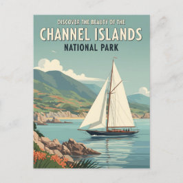 Segelbåt i Channel Islands National Park Vykort