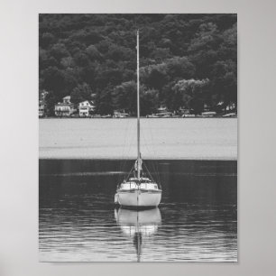 Segelbåt i Conesus Sjö Nautical Archival Poster