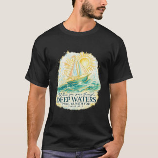 Segelbåt i djupt vatten Bibelvers T Shirt
