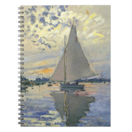 Segelbåt i Le Petit-Gennevilliers av Claude Monet Anteckningsbok
