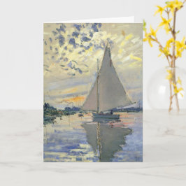 Segelbåt i Le Petit-Gennevilliers av Claude Monet Kort