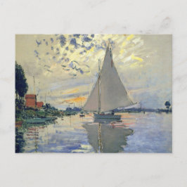 Segelbåt i Le Petit-Gennevilliers av Claude Monet Vykort
