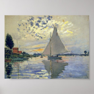 Segelbåt i Le Petit-Gennevilliers Poster