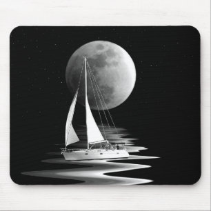 Segelbåt i Moonlight Musmatta