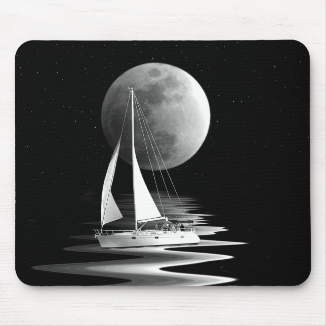 Segelbåt i Moonlight Musmatta (Framsidan)
