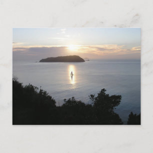 Segelbåt i Sunrise New Zealand Mt Paku Vykort