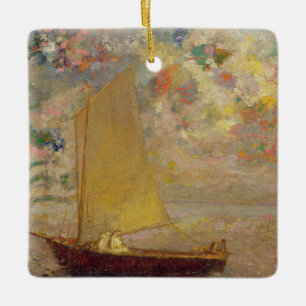 Segelbåt Julgransprydnad Keramik