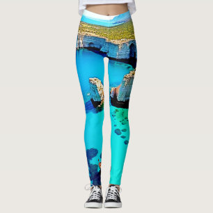 Segelbåt Klipplandskap Sankta Konst Leggings