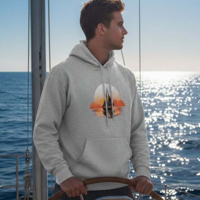 Segelbåt Mans T-Shirt Hoodie (Skapare uppladdad)