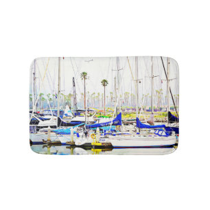 Segelbåt Marina Art Bath Mat Matta