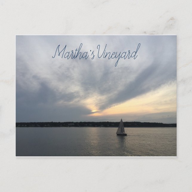 Segelbåt Martha's Vineyard vykort (Framsida)