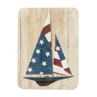 Segelbåt med amerikansk Flagga