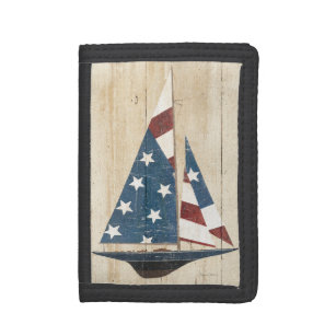 Segelbåt med amerikanska flaggan