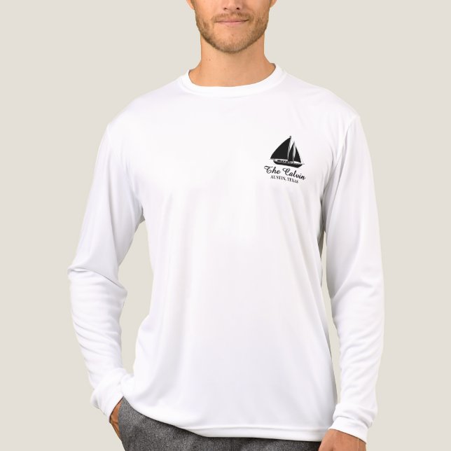 Segelbåt med namn t shirt (Framsida)