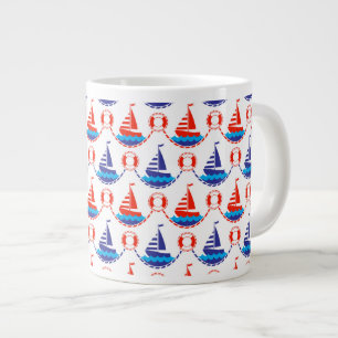 Segelbåt Mönster Jumbo Mugg