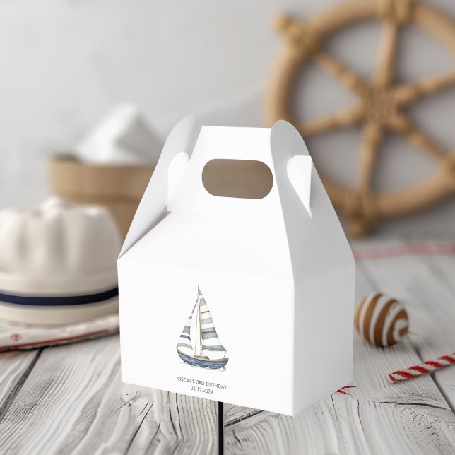 Segelbåt Nautical Birthday I Presentaskar (Skapare uppladdad)