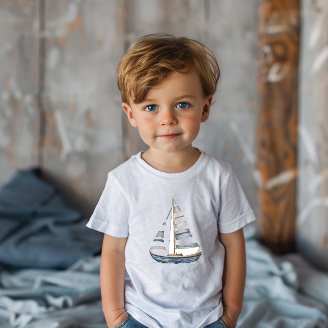 Segelbåt Nautical Birthday I T Shirt (Skapare uppladdad)