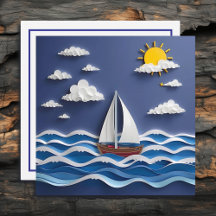 Segelbåt och solsken | Papper Quilling