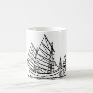 segelbåt öster kaffemugg