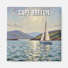 Segelbåt på Cape Breton Island Kanada Magnet