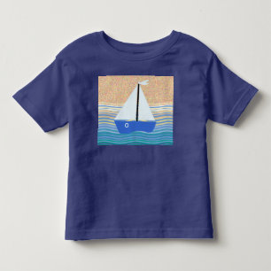 Segelbåt på havsvågor t shirt
