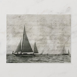Segelbåt på Lake Michigan, fartyg på Vykort