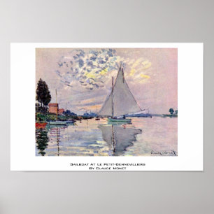 Segelbåt På Le Petit-Gennevilliers Vid Claude Poster