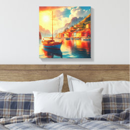 Segelbåt på Lugn Vatten Canvastryck