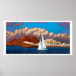 Segelbåt på Naxos Poster