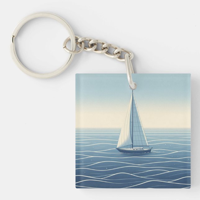 Segelbåt på öppet hav (Framsidan)
