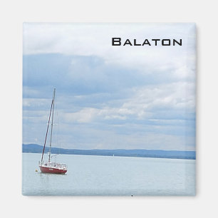 Segelbåt på sjön Balaton Magnet