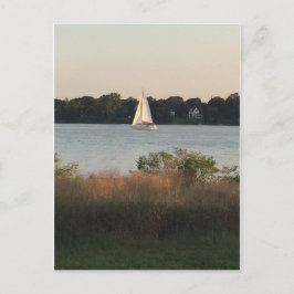 Segelbåt på vykortet Vatten Vykort