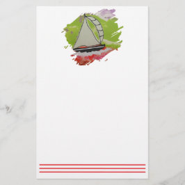 Segelbåt Paintstroke Brevpapper