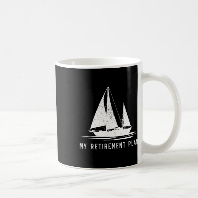 Segelbåt Pappa Mitt Pension-plan Kaffemugg (Höger)