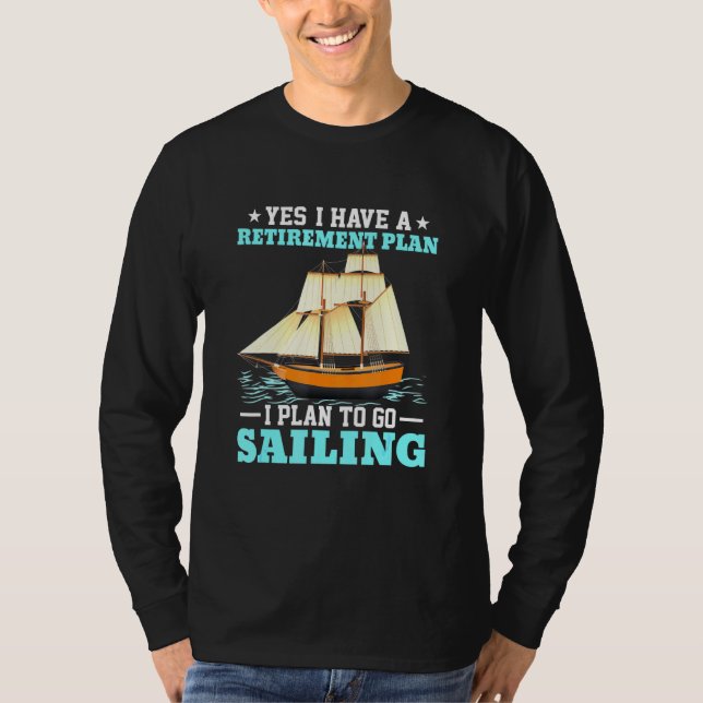 Segelbåt Pension-planen T Shirt (Framsida)