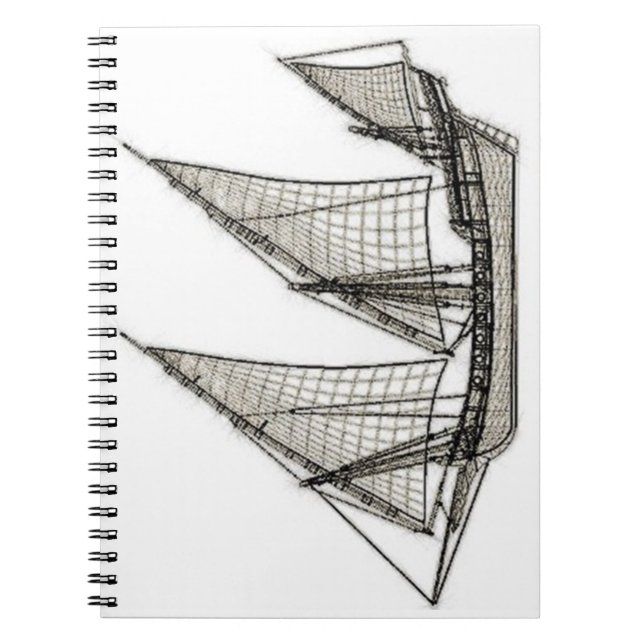 segelbåt pirat anteckningsbok (Framsidan)