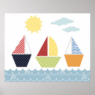Segelbåt poster för barn