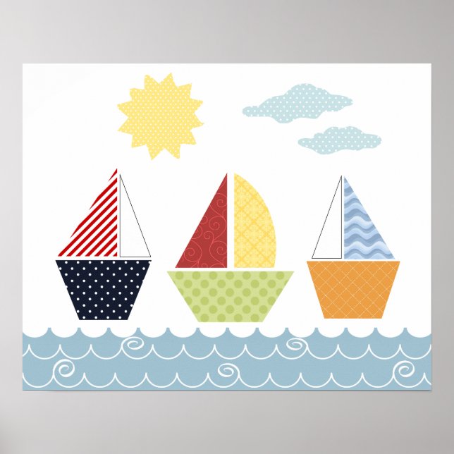 Segelbåt poster för barn (Framsidan)