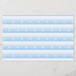 Segelbåt Ränder Scrap Booking Papper Flygblad