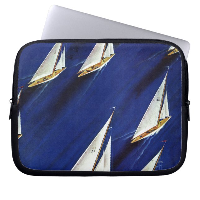 Segelbåt Regatta av Ski Weld Laptop Sleeve (Framsidan)